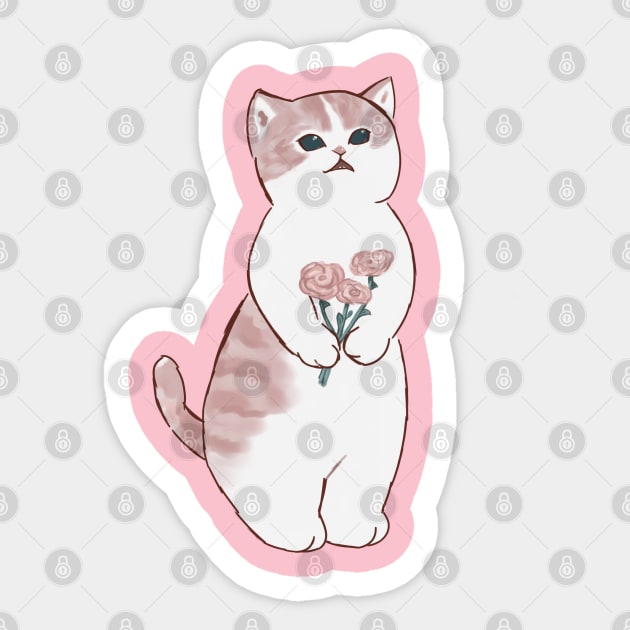 Mofu sand cat Sticker by Dr.Bear